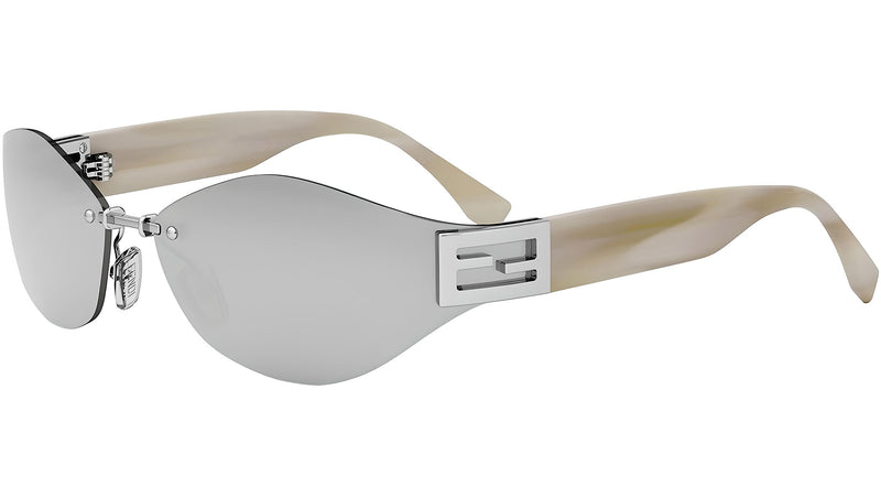 Baguette Silver Geometric Sunglasses