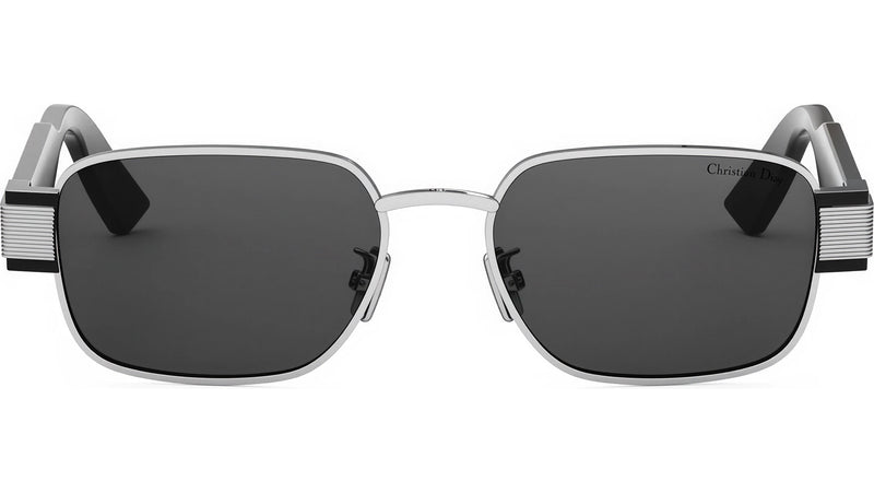 Christian Dior Label S2U Shiny Silver Rectangular Sunglasses