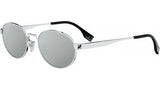 Fendi Sky Silver Oval Sunglasses
