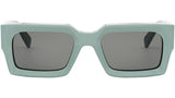CELINE 3 Dots Opaline Emerald Rectangular Sunglasses