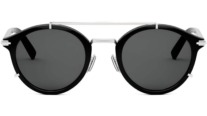 DiorBlackSuit R7U Black Round Sunglasses