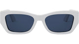 MissDior S1I Shiny White Squared Sunglasses