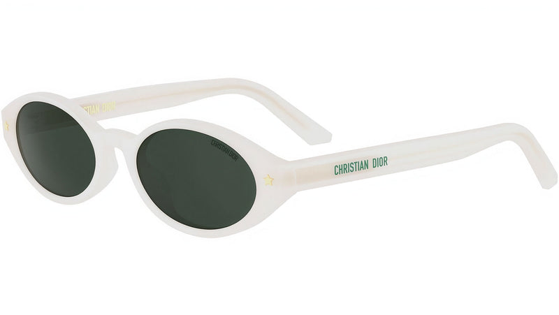 DiorPacific R1I White Oval Sunglasses