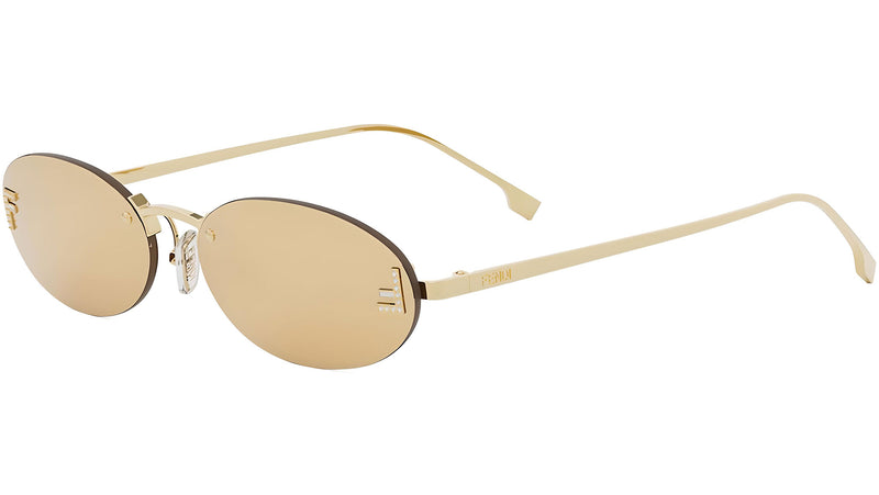 Fendi First Gold Oval Sunglasses