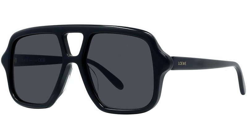 Slim Black Pilot Sunglasses