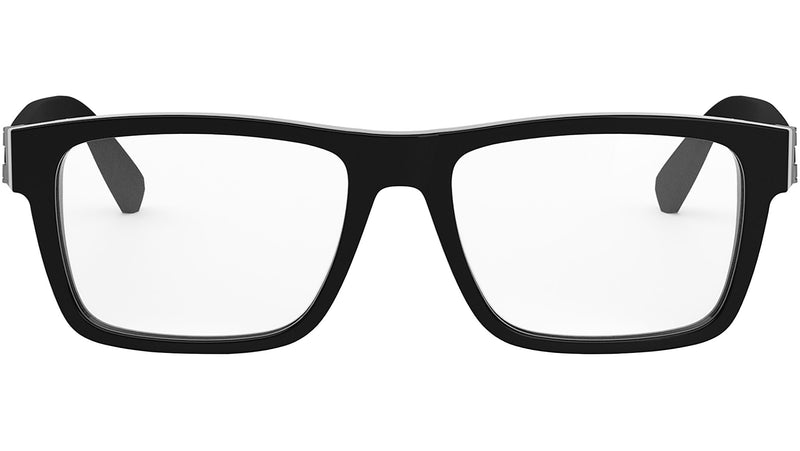 Aluminium Black Rectangular Eyeglasses
