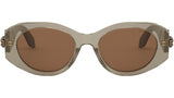 Serpenti Forever Brown Oval Sunglasses