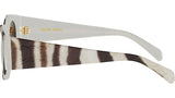 Triomphe Stamp Brown Round Sunglasses