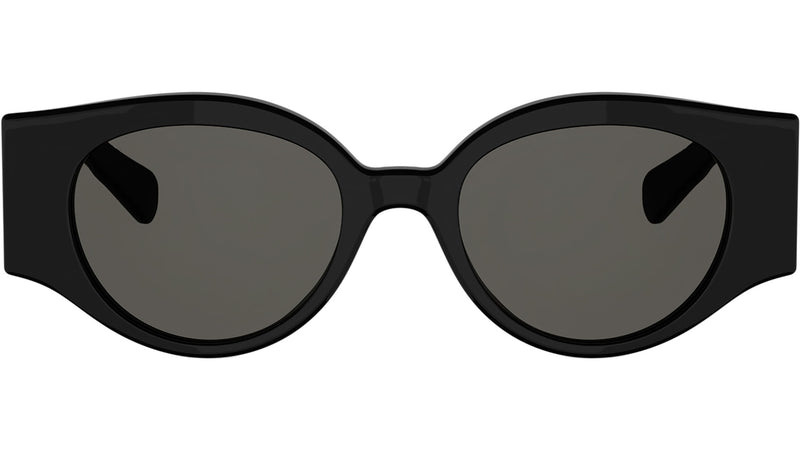 Triomphe Stamp Black Round Sunglasses