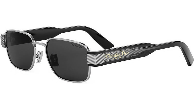 Christian Dior Label S2U Shiny Silver Rectangular Sunglasses