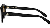 Triomphe Mini Black Round Sunglasses