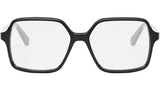 CELINE Thin Shiny Black Geometric Eyeglasses