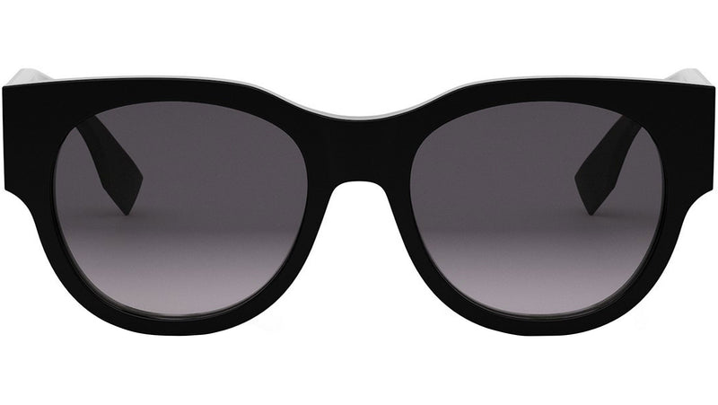 Baguette Black Round Sunglasses