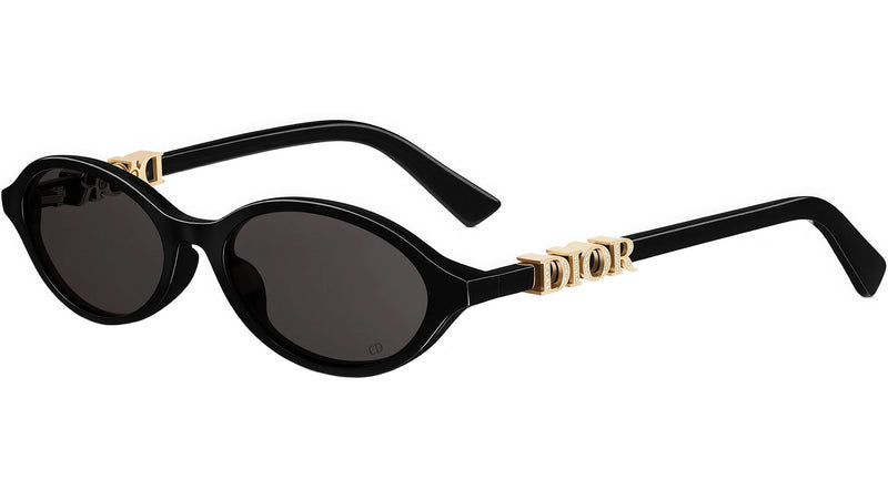 DiorTreasure R1I Shiny Black Oval Sunglasses