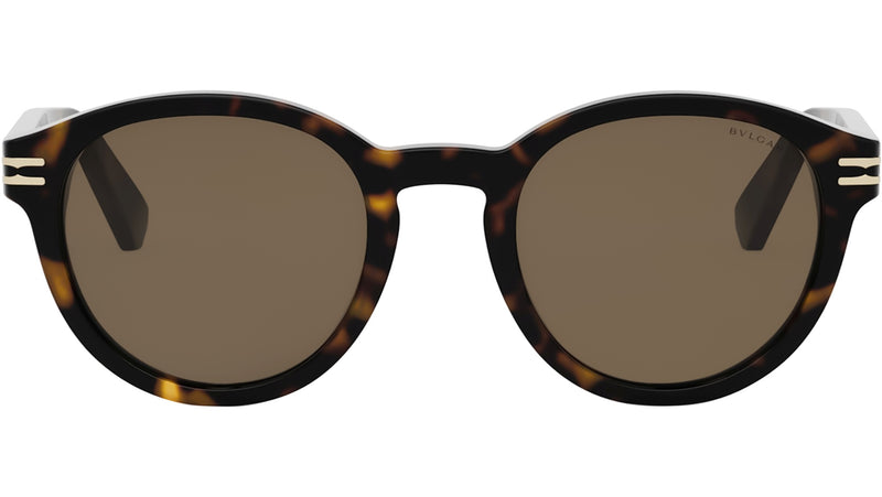 B.zero1 Dark Havana Round Sunglasses