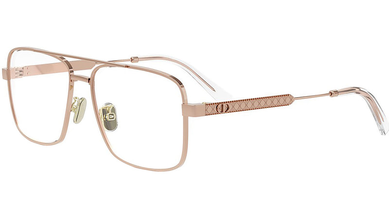DiorCannageO A1U Rose Gold Geometric Eyeglasses