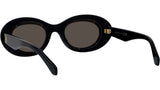Anagram Black Oval Sunglasses