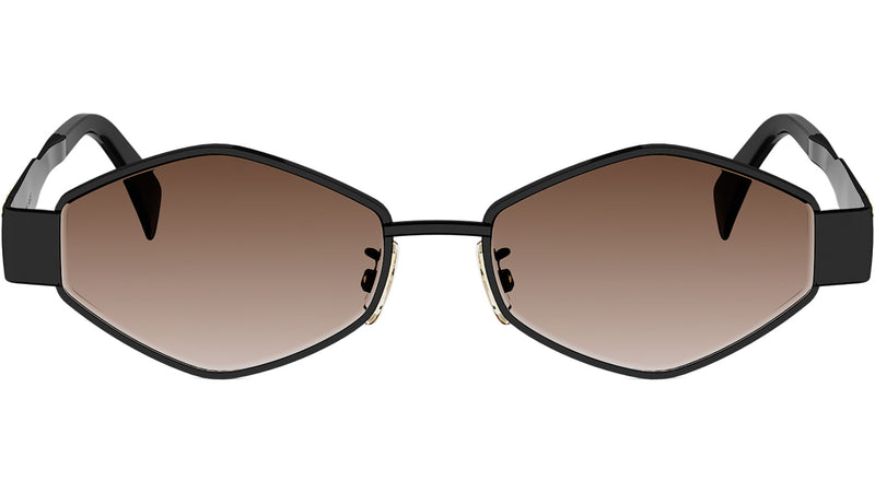 Triomphe Black Geometric Sunglasses