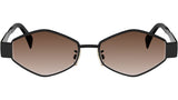 Triomphe Black Geometric Sunglasses