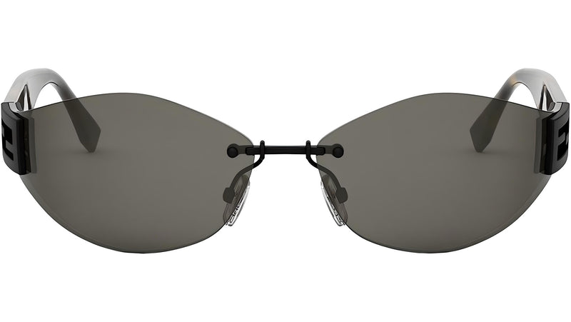 Baguette Black Geometric Sunglasses