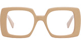 Triomphe Beige Geometric Eyeglasses