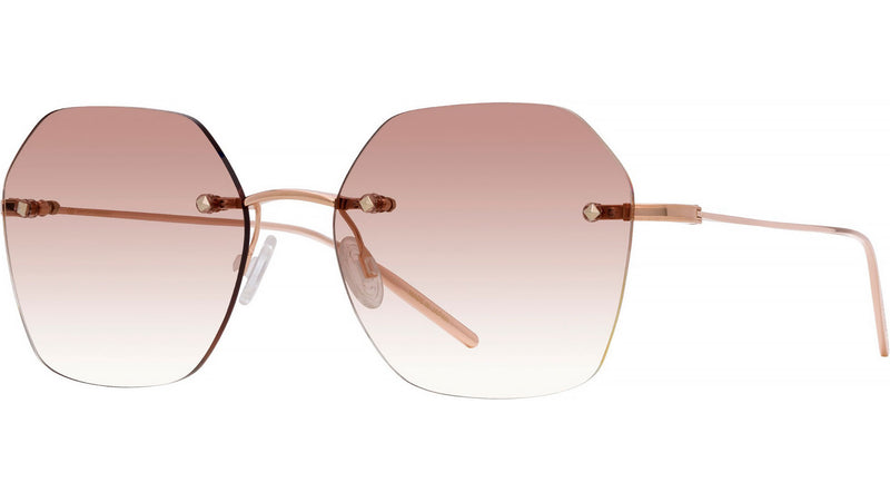 Rhonda Gold Geometric Sunglasses