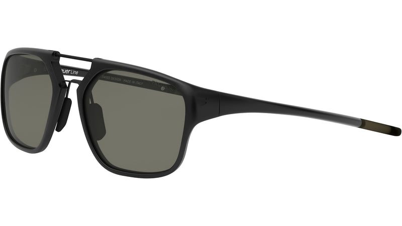 Line Black Square Sunglasses