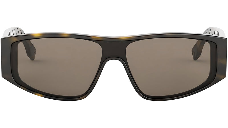 FF Squared Havana Geometric Sunglasses