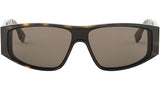 FF Squared Havana Geometric Sunglasses