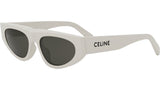 Monochroms White Geometric Sunglasses