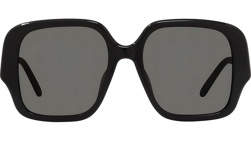 Slim Black Square Sunglasses