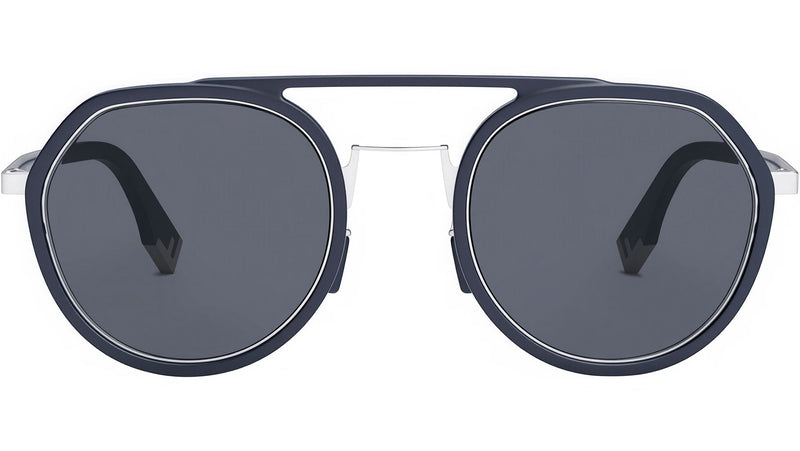 Fendi Light Blue Round Sunglasses