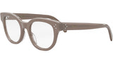 CELINE 3 Dots Light Brown Round Eyeglasses