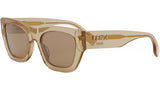 Fendi Roma Brown Rectangular Sunglasses