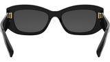 Bvlgari Roma Black Geometric Sunglasses