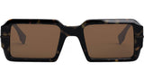 Fendigraphy Havana Rectangular Sunglasses