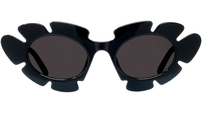 Curvy Black Geometric Sunglasses