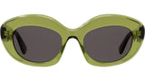 Curvy Green Cat Eye Sunglasses