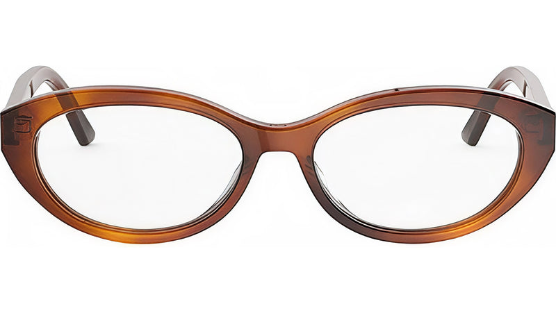 DiorGlowO B1I Brown Oval Eyeglasses