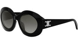 Triomphe Black Round Sunglasses