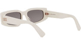 B.zero1 White Rectangular Sunglasses