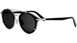 DiorBlackSuit R7U Black Round Sunglasses