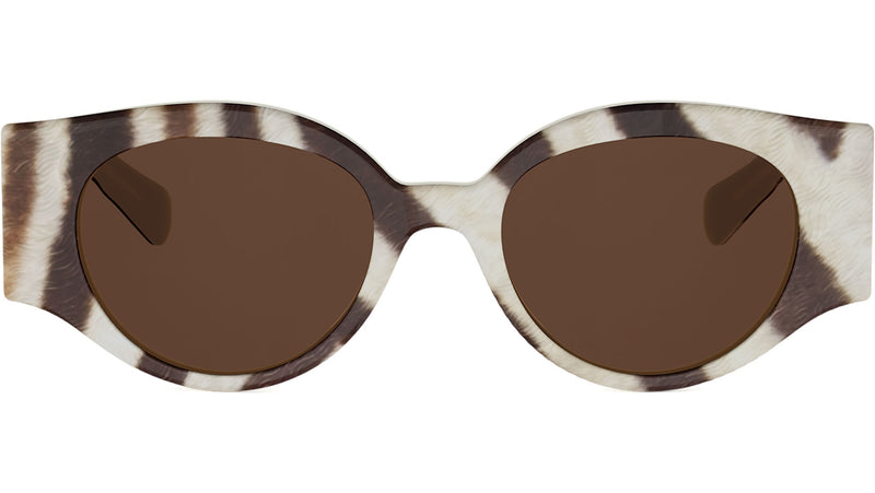 Triomphe Stamp Brown Round Sunglasses