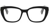 B.zero1 Black Geometric Eyeglasses