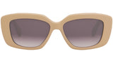 Triomphe Beige Rectangular Sunglasses