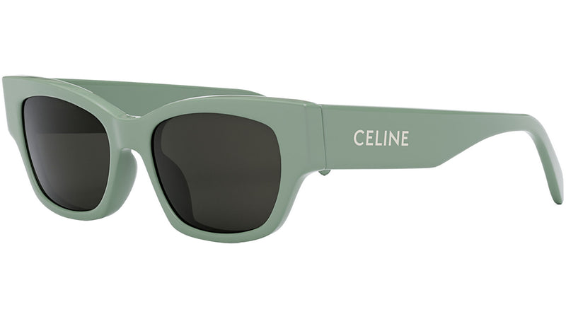 CELINE Monochroms Green Rectangular Sunglasses