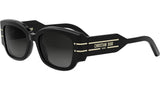 DiorSignature 13I Shiny Black Geometric Sunglasses