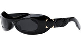 Lady 95.22 R1I Black Rectangular Sunglasses