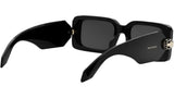 Serpenti Forever Black Rectangular Sunglasses