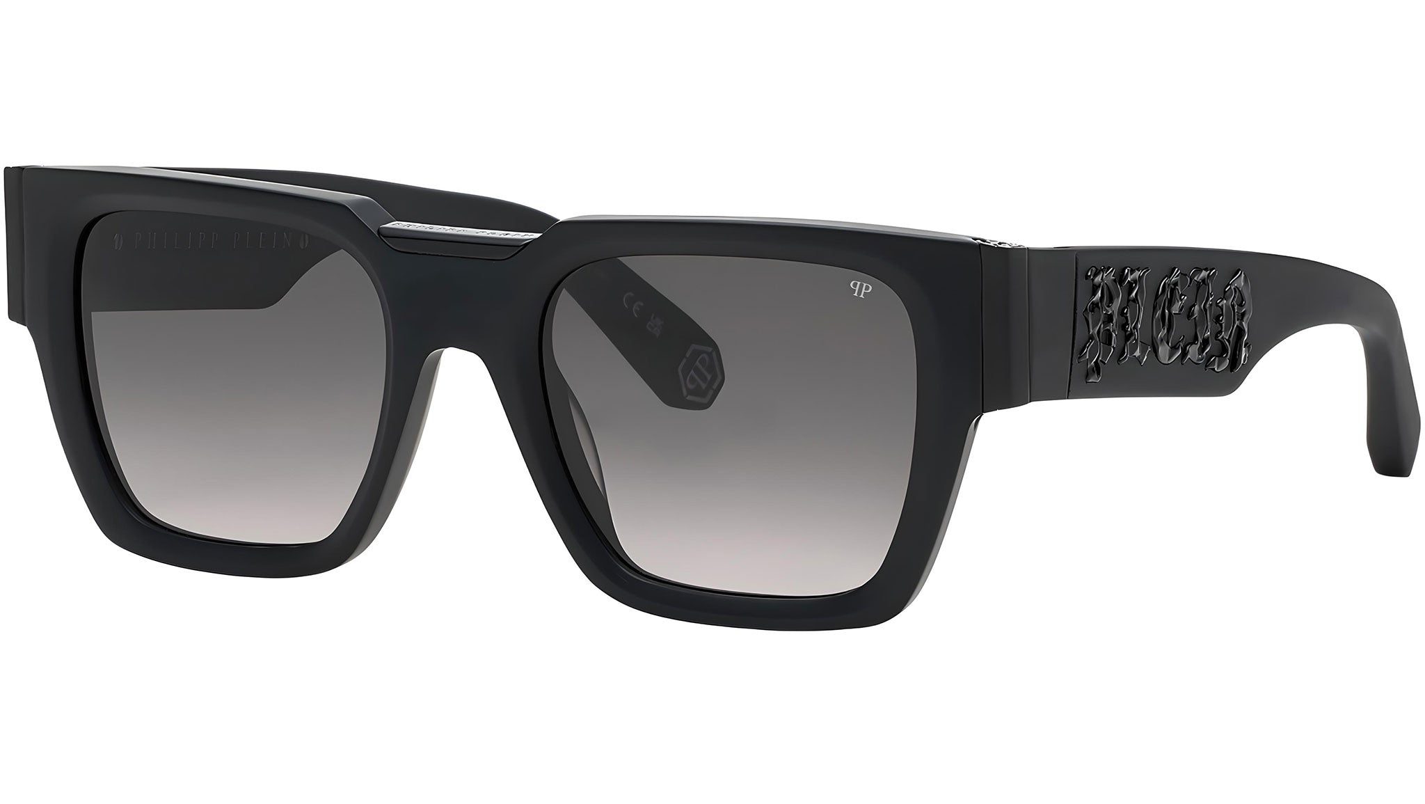Occhiali Da Sole Uomo Philipp Plein VPP082M - Montatura Quadrata In Acetato - Colore Avana Scuro Lucido - 52/22/145